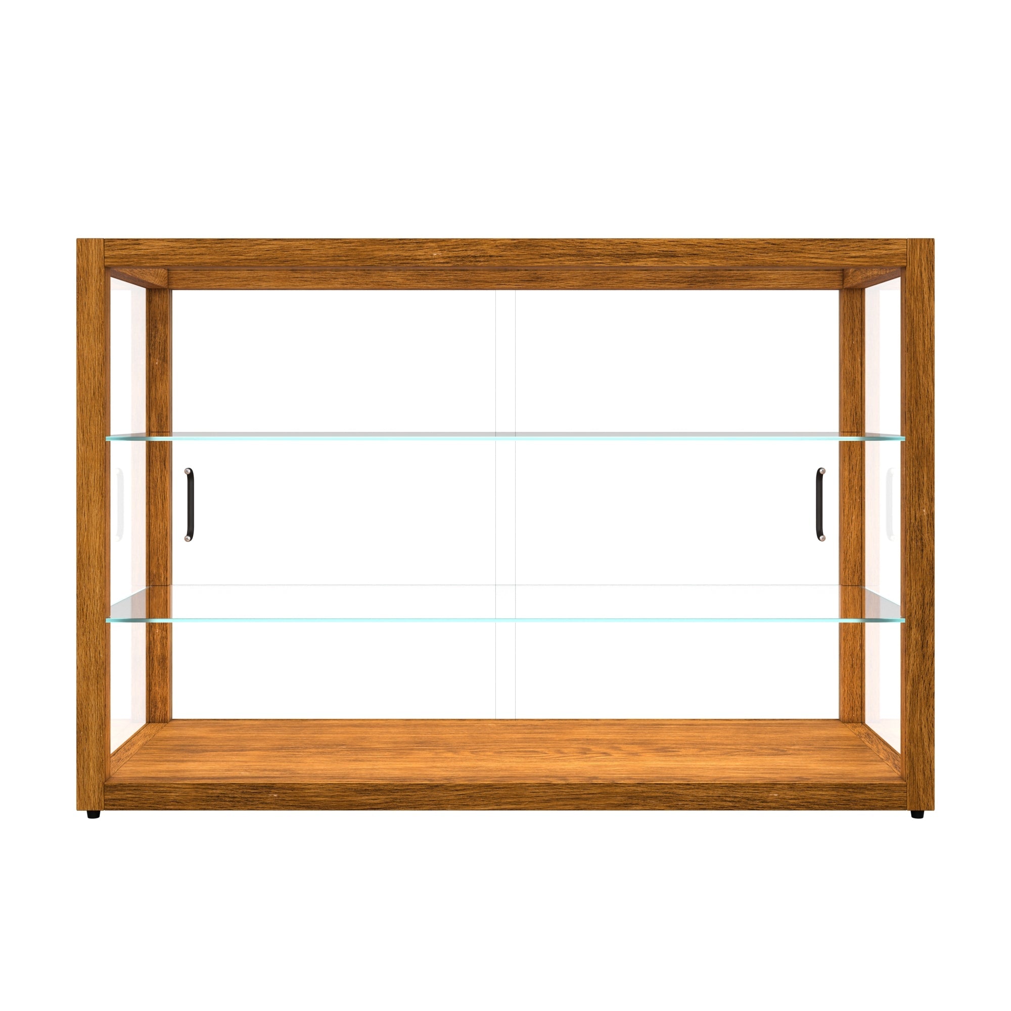 42 In. Artisan Horizontal Light Wooden & Tempered Glass Dry Bakery Display Case