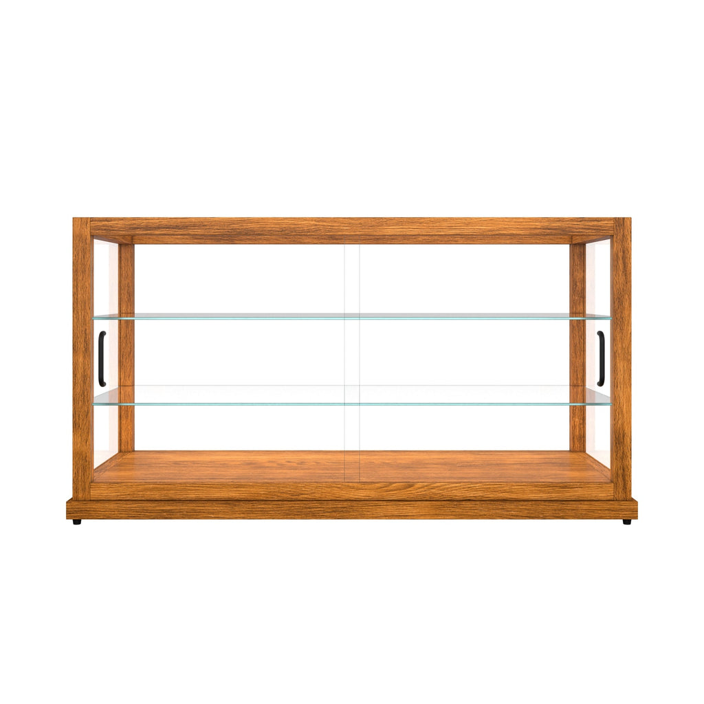 44 In. Artisan Horizontal Light Wooden & Tempered Glass Dry Bakery Display Case