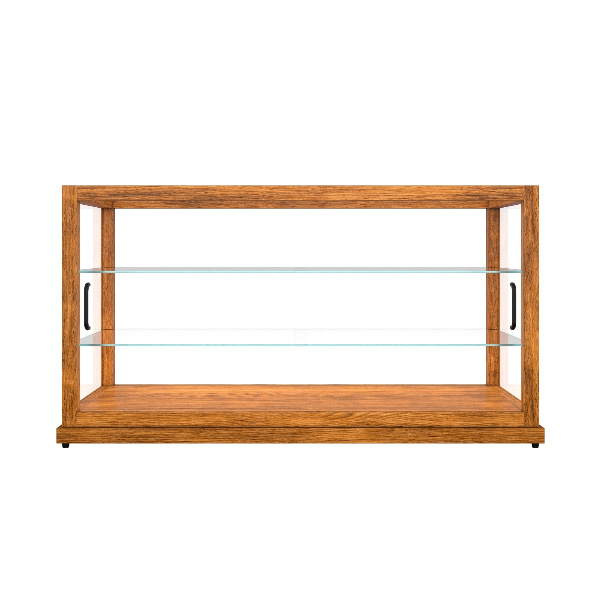 44 In. Artisan Horizontal Light Wooden & Tempered Glass Dry Bakery Display Case