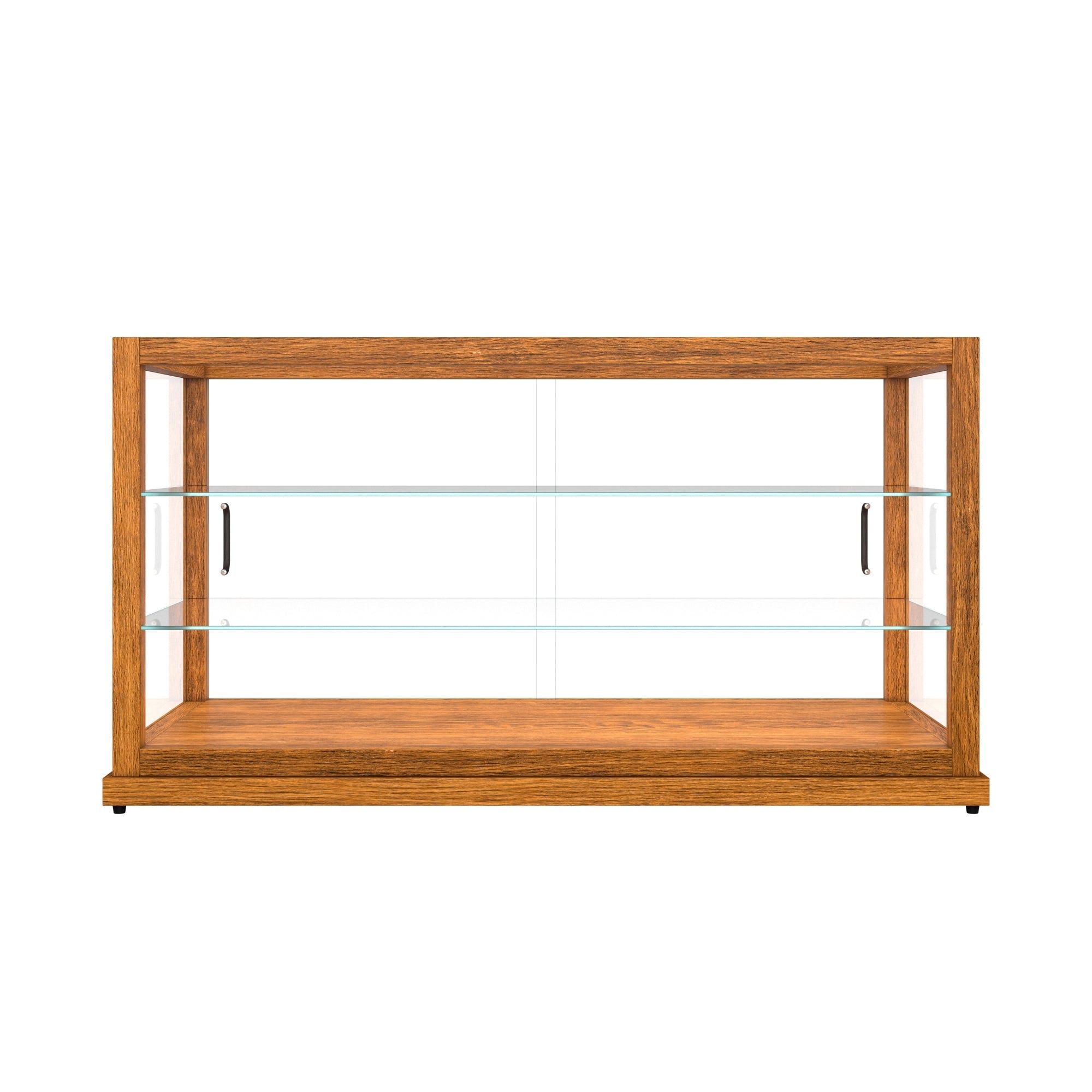 44 In. Artisan Horizontal Light Wooden & Tempered Glass Dry Bakery Display Case