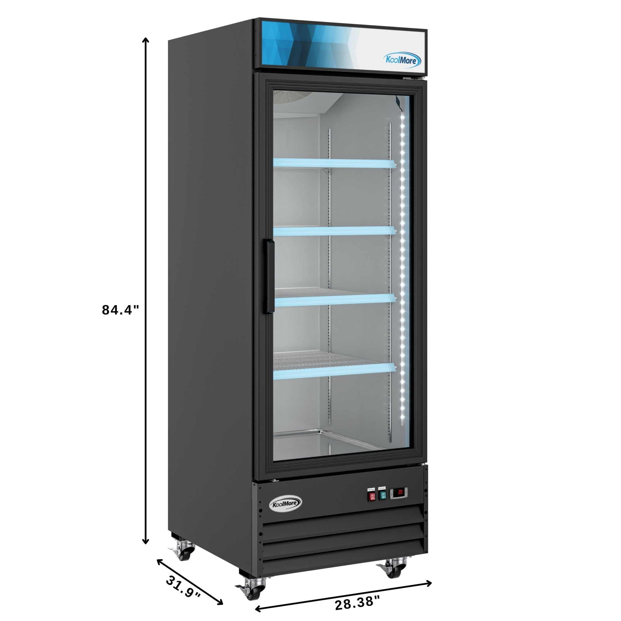 28 in. One-Door Merchandiser Refrigerator - 23 Cu Ft.
