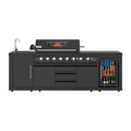 KoolMore Reserve Outdoor Kitchen Island with 6 Burner Grill, Sink, Storage Cabinet and Beverage Refrigerator in Black
