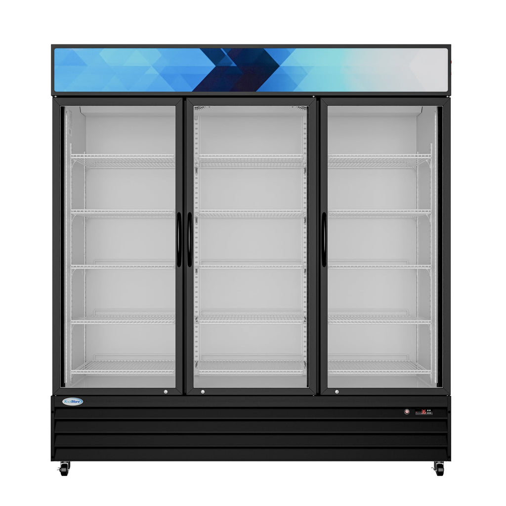 71 in. Three-Door Merchandiser Refrigerator - 56 Cu. Ft.