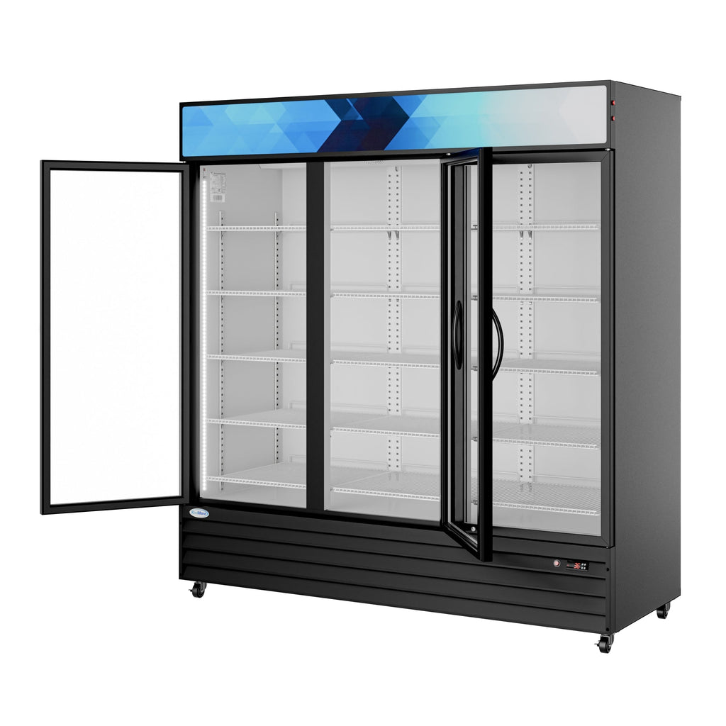 71 in. Three-Door Merchandiser Refrigerator - 56 Cu. Ft.