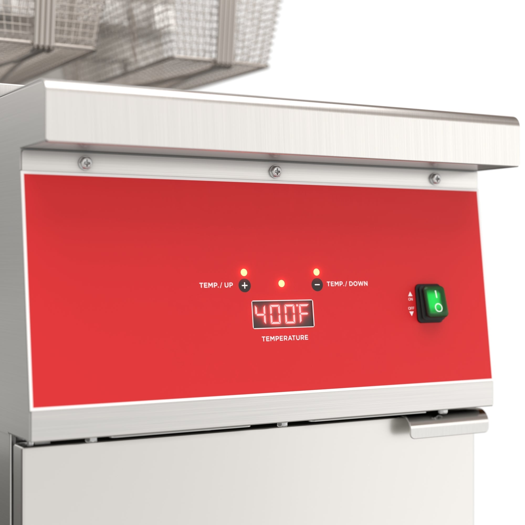 40 lb. Commercial Electric Floor Deep Fryer, 240V 3-Phase in Stainless-Steel