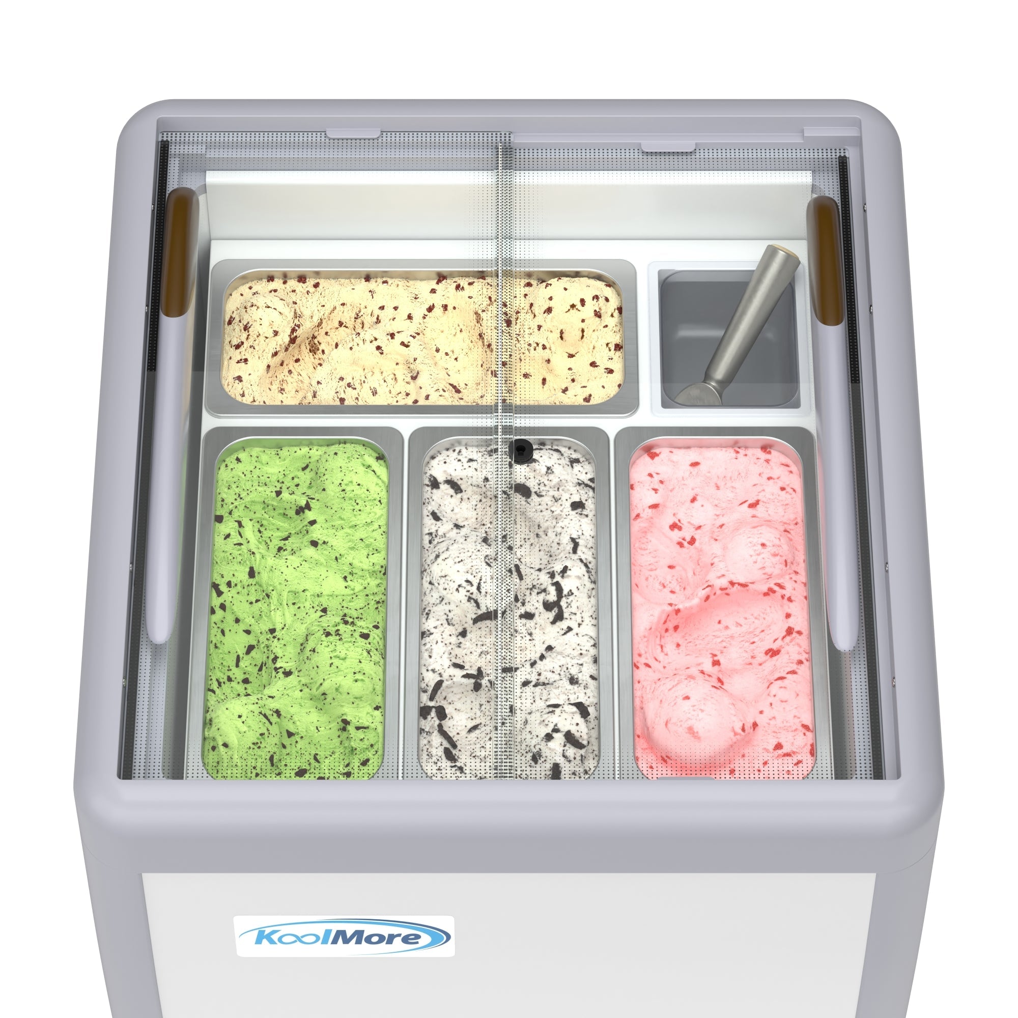 26 in. 5-Pan Gelato Dipping Cabinet Display Freezer with Sliding Glass Door, 6 cu. ft.