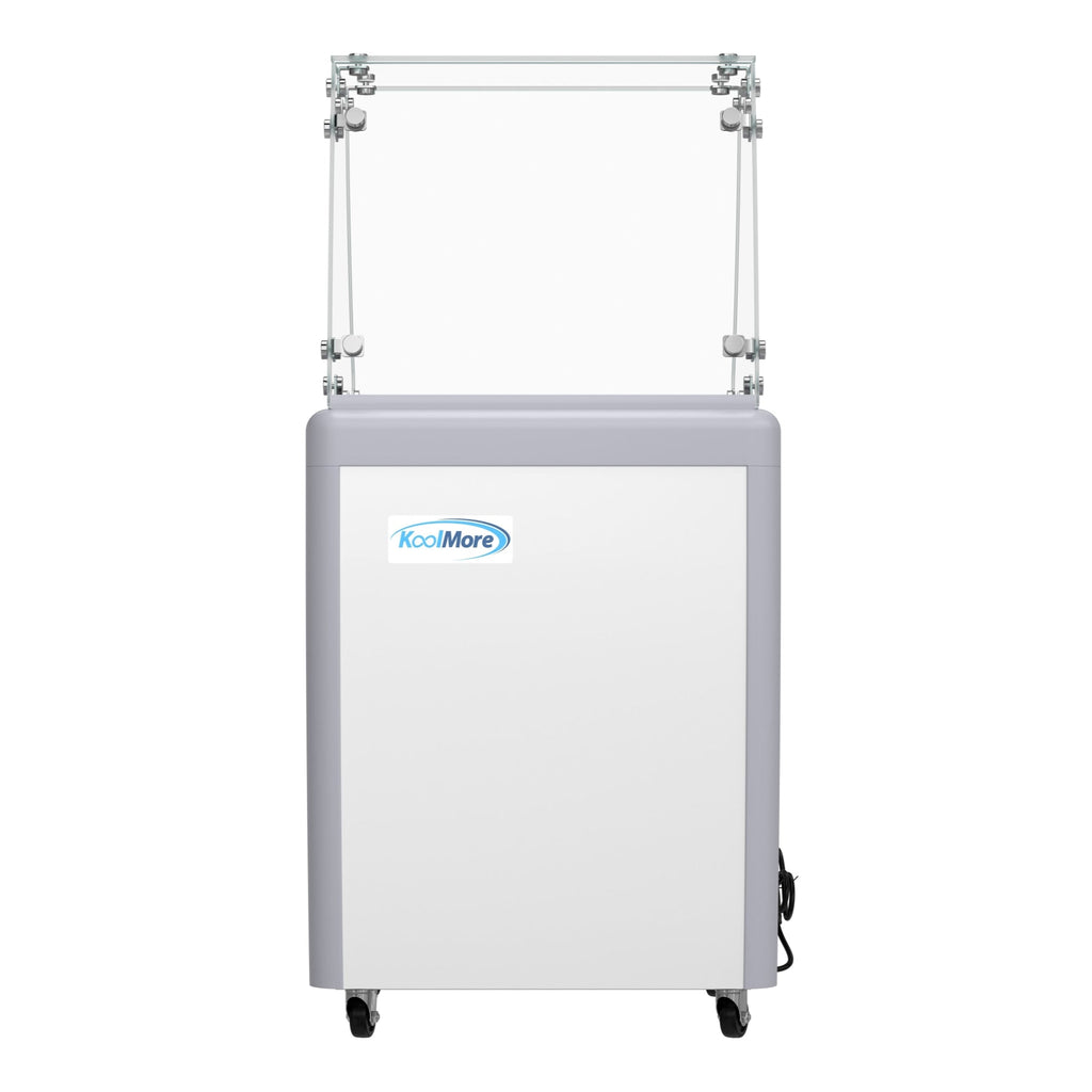 26 in. 5-Pan Gelato Dipping Cabinet Display Freezer with Sliding Glass Door and Sneeze Guard, 6 cu. ft.