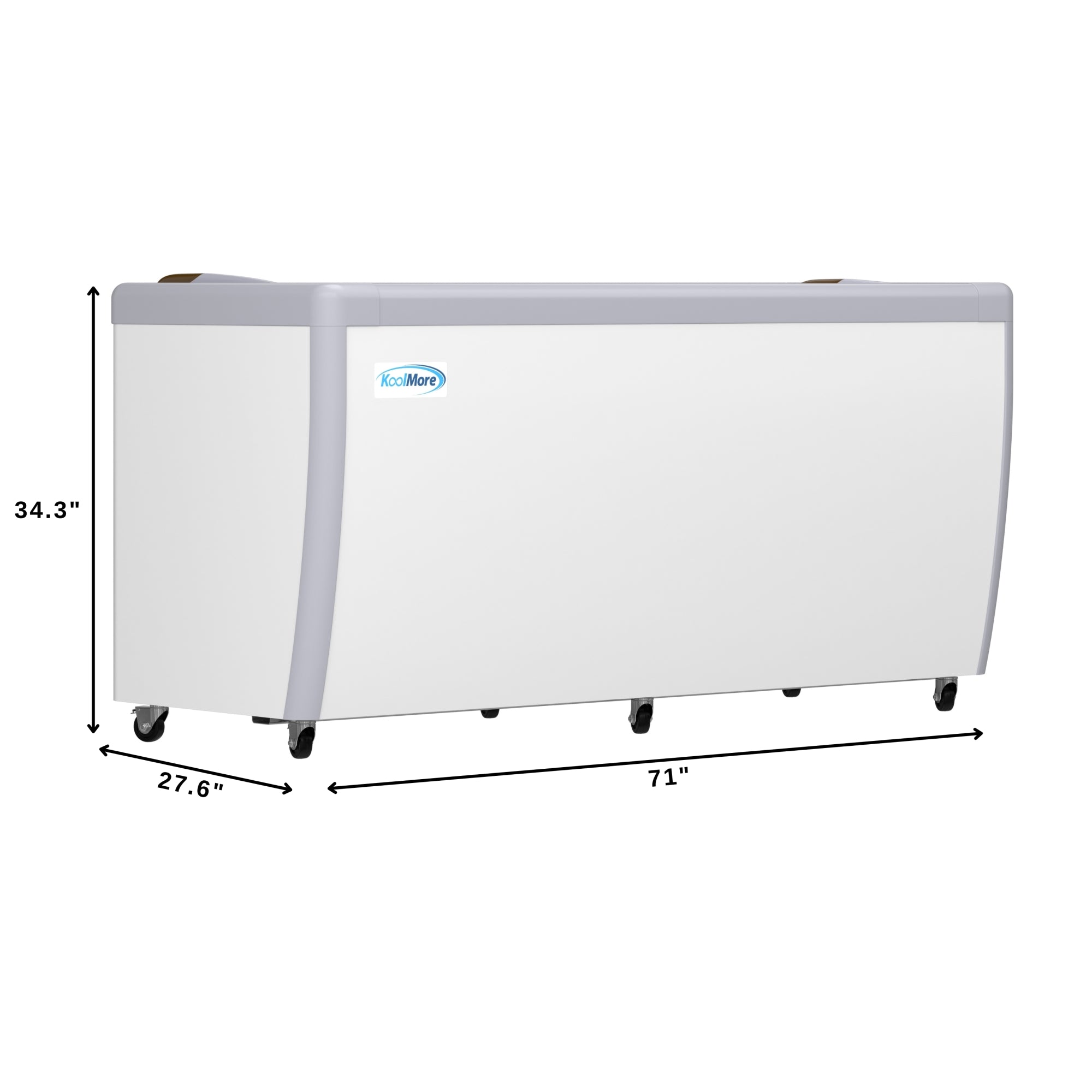70 in. 14-Pan Gelato Dipping Cabinet Display Freezer with Sliding Glass Door, 20 cu. ft.