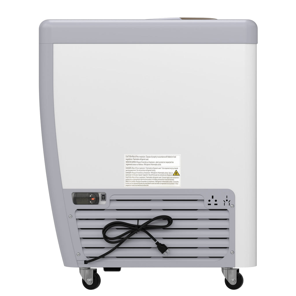 70 in. 14-Pan Gelato Dipping Cabinet Display Freezer with Sliding Glass Door, 20 cu. ft.