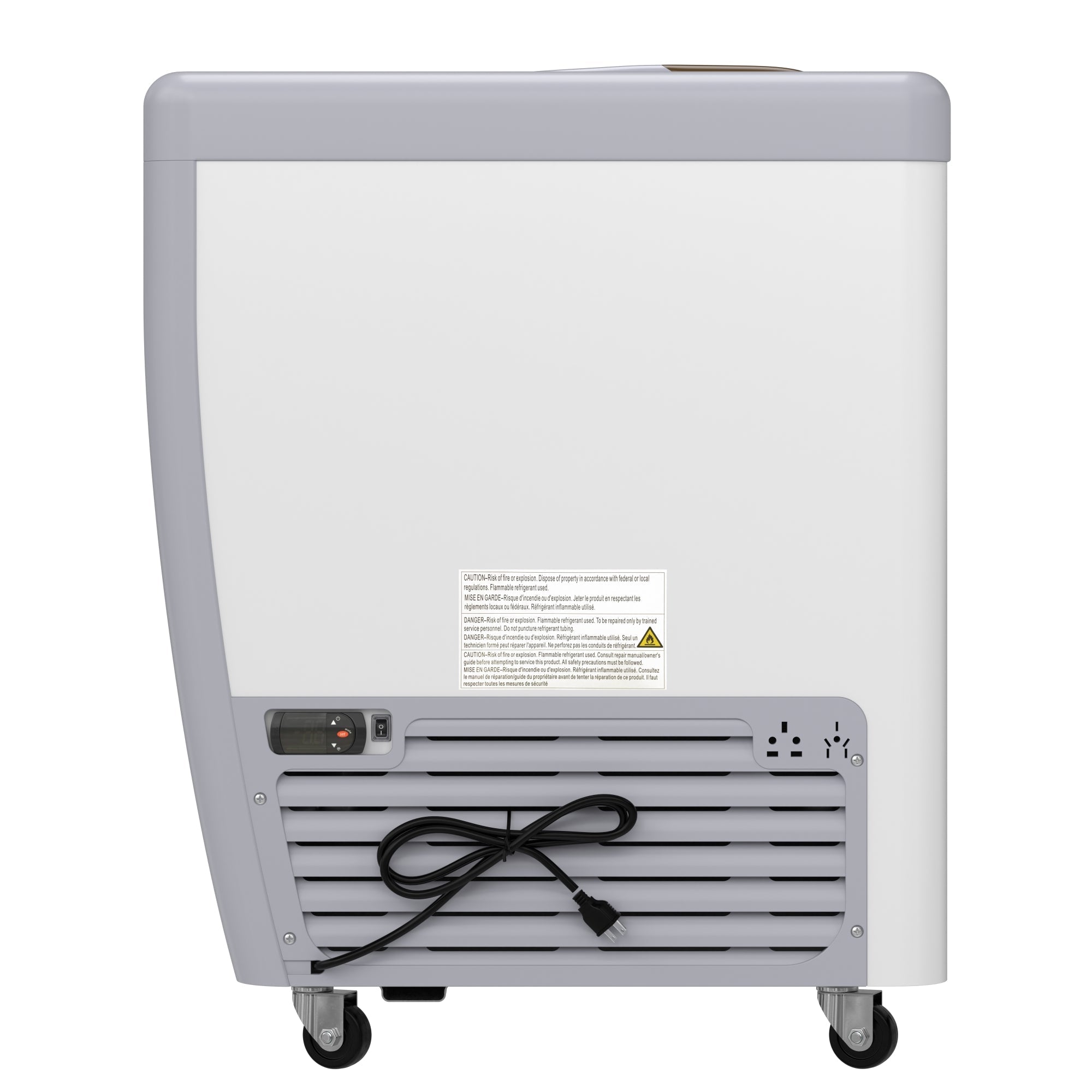 70 in. 14-Pan Gelato Dipping Cabinet Display Freezer with Sliding Glass Door, 20 cu. ft.