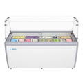 70 in. 14-Pan Gelato Dipping Cabinet Display Freezer with Sliding Glass Door and Sneeze Guard, 20 cu. ft.