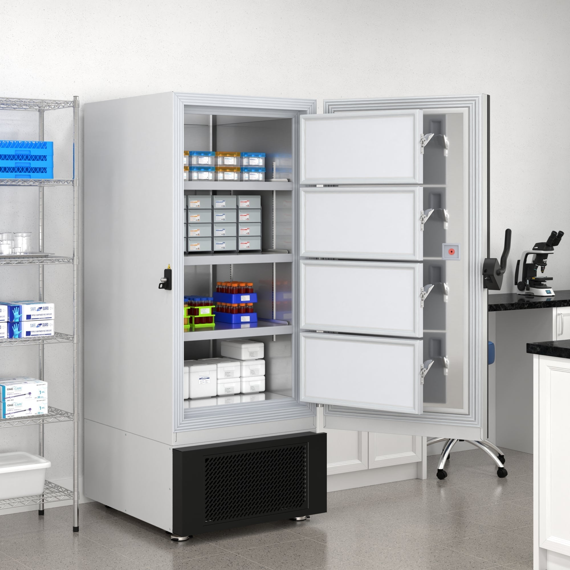 20 cu. ft. -86 C Ultra-Low Temp Lab Medical Freezer with Lock and Touch Screen, UL Listed in White