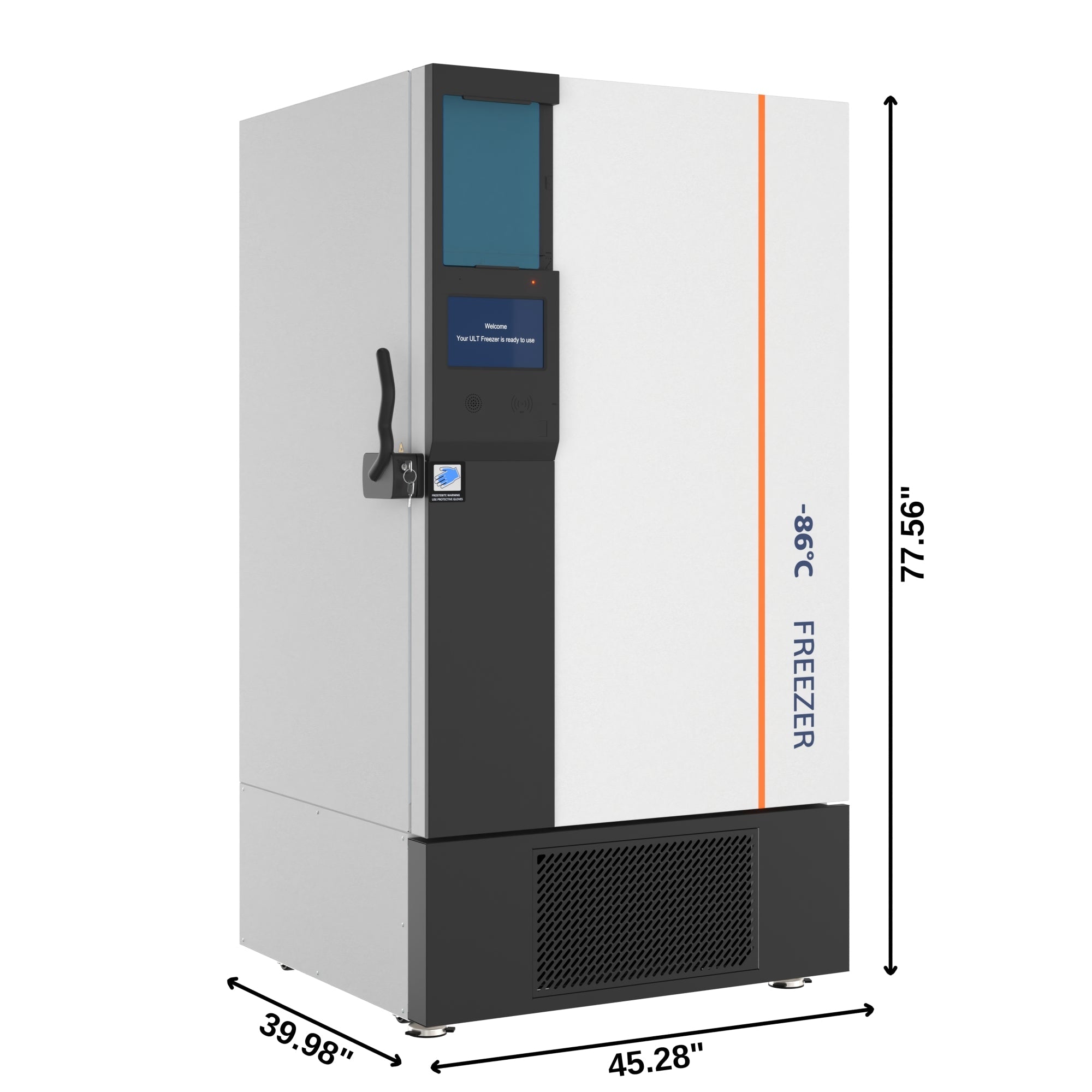 30 cu. ft. -86 C Ultra-Low Temp Lab Medical Freezer with Lock and Touch Screen, UL Listed in White