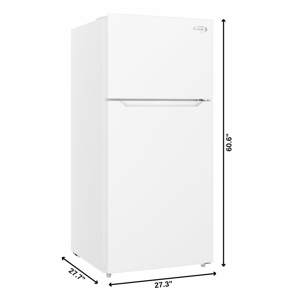 28 In. 14 Cu. Ft. Top-Freezer Residential Refrigerator in White