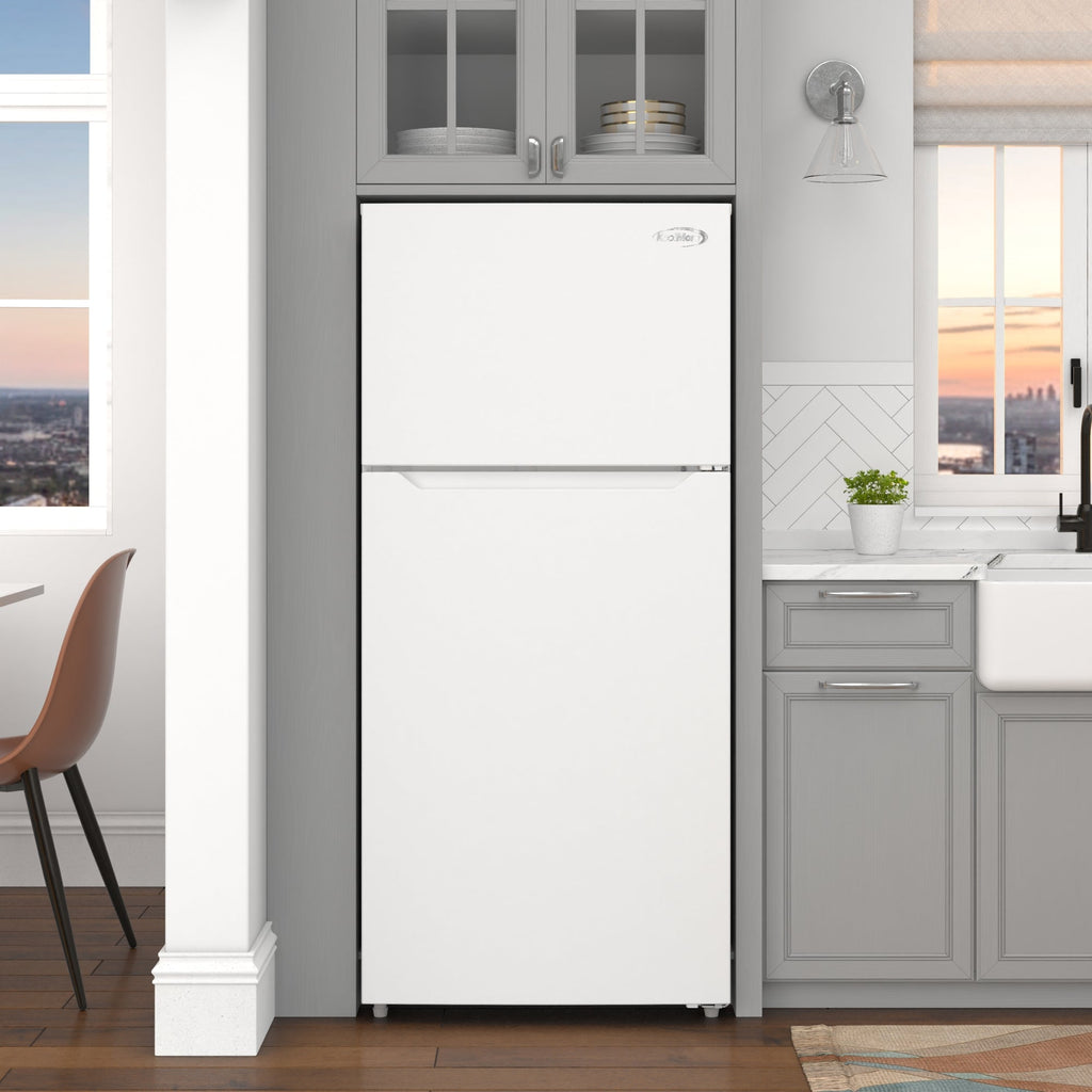 28 In. 14 Cu. Ft. Top-Freezer Residential Refrigerator in White