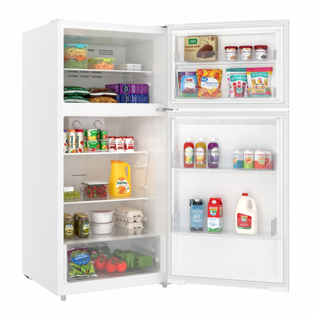 28 In. 14 Cu. Ft. Top-Freezer Residential Refrigerator in White