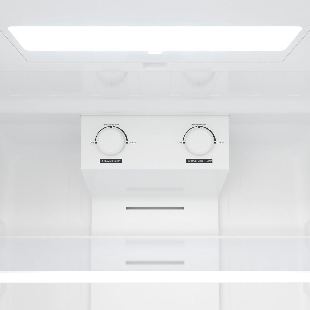 28 In. 14 Cu. Ft. Top-Freezer Residential Refrigerator in White