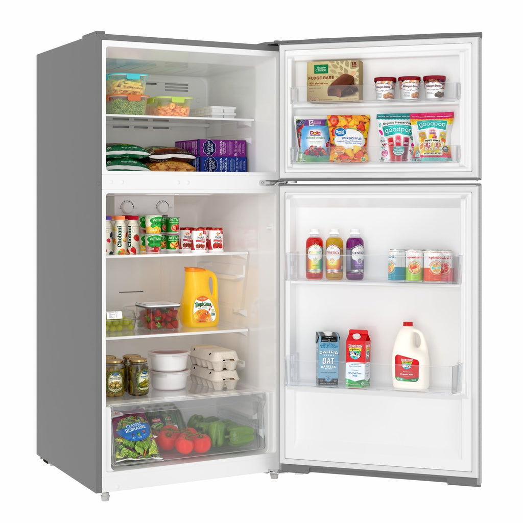 28 In. 14 Cu. Ft. Top-Freezer Residential Refrigerator in Stainless Steel