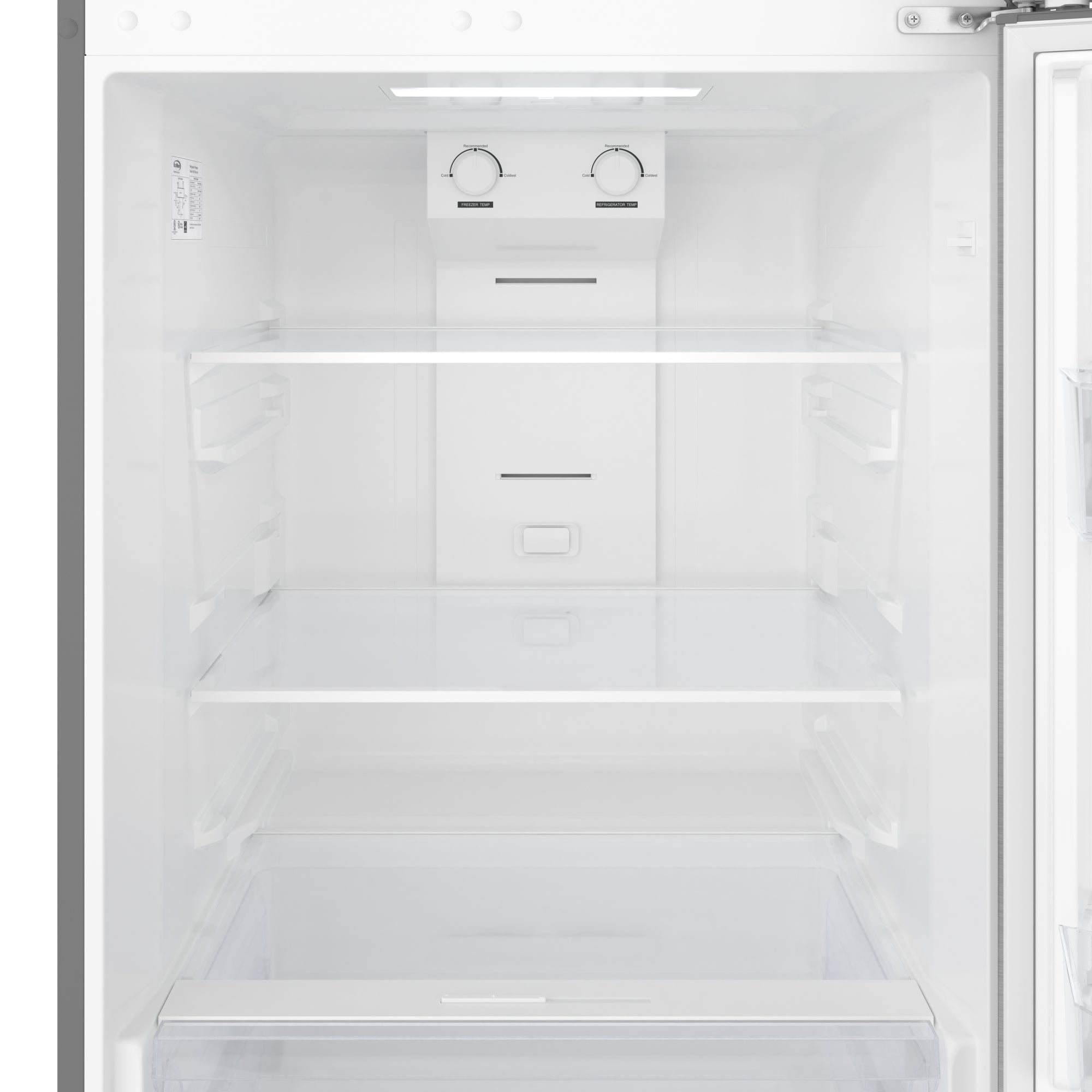 28 In. 14 Cu. Ft. Top-Freezer Residential Refrigerator in Stainless Steel