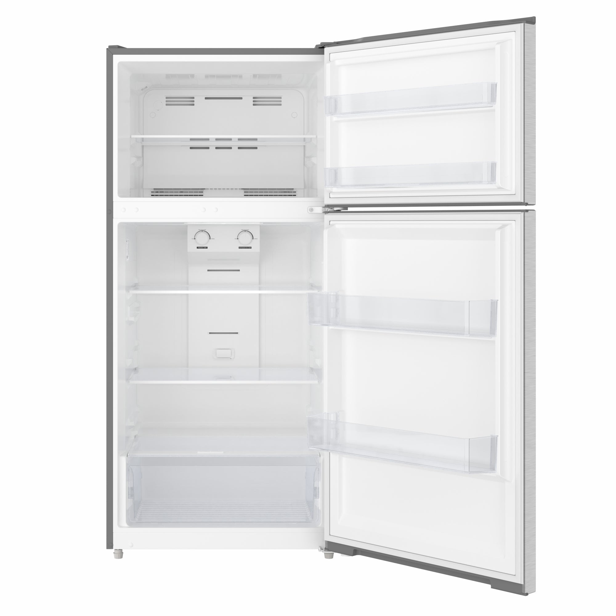 28 In. 14 Cu. Ft. Top-Freezer Residential Refrigerator in Stainless Steel
