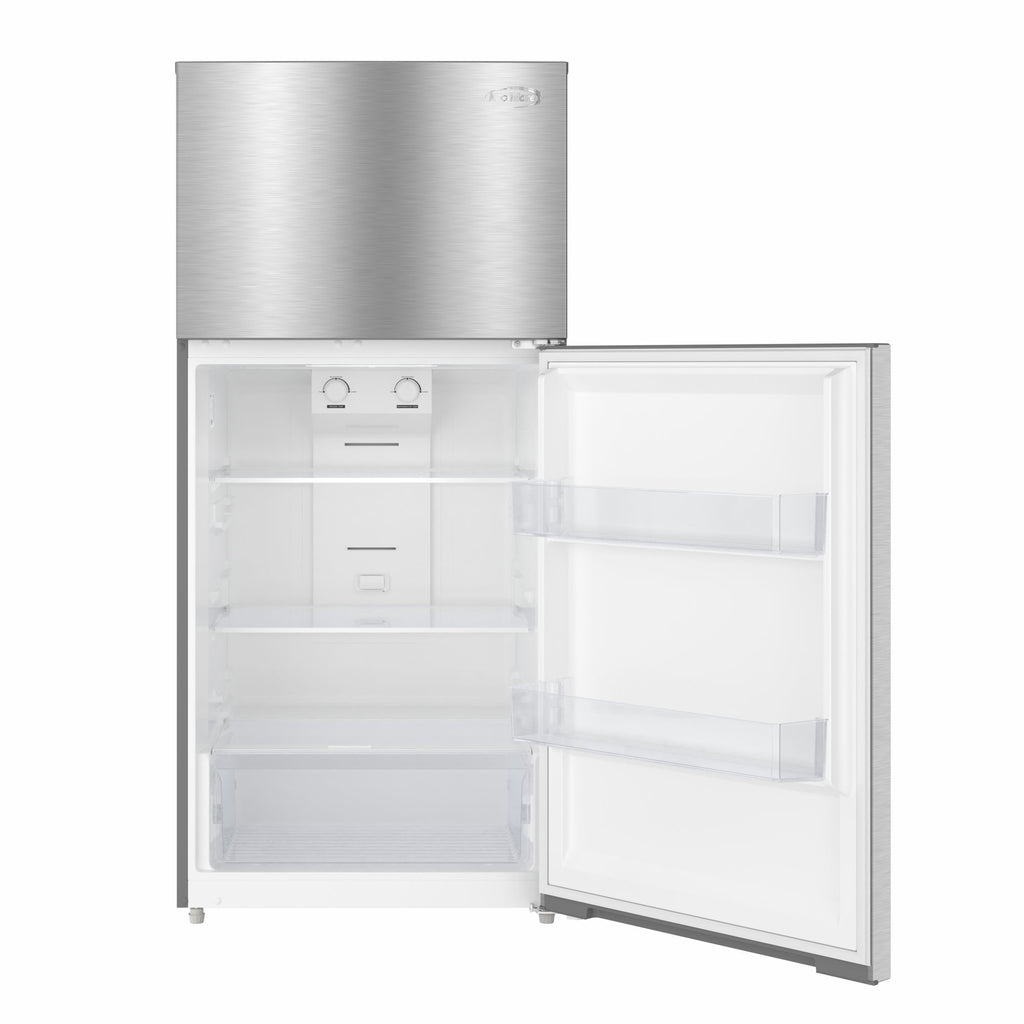 28 In. 14 Cu. Ft. Top-Freezer Residential Refrigerator in Stainless Steel