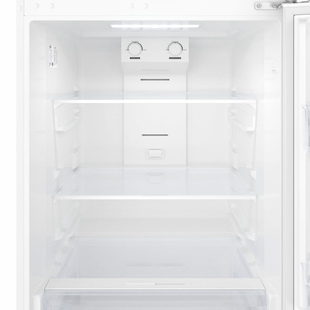 28 In. 14 Cu. Ft. Top-Freezer Residential Refrigerator in White