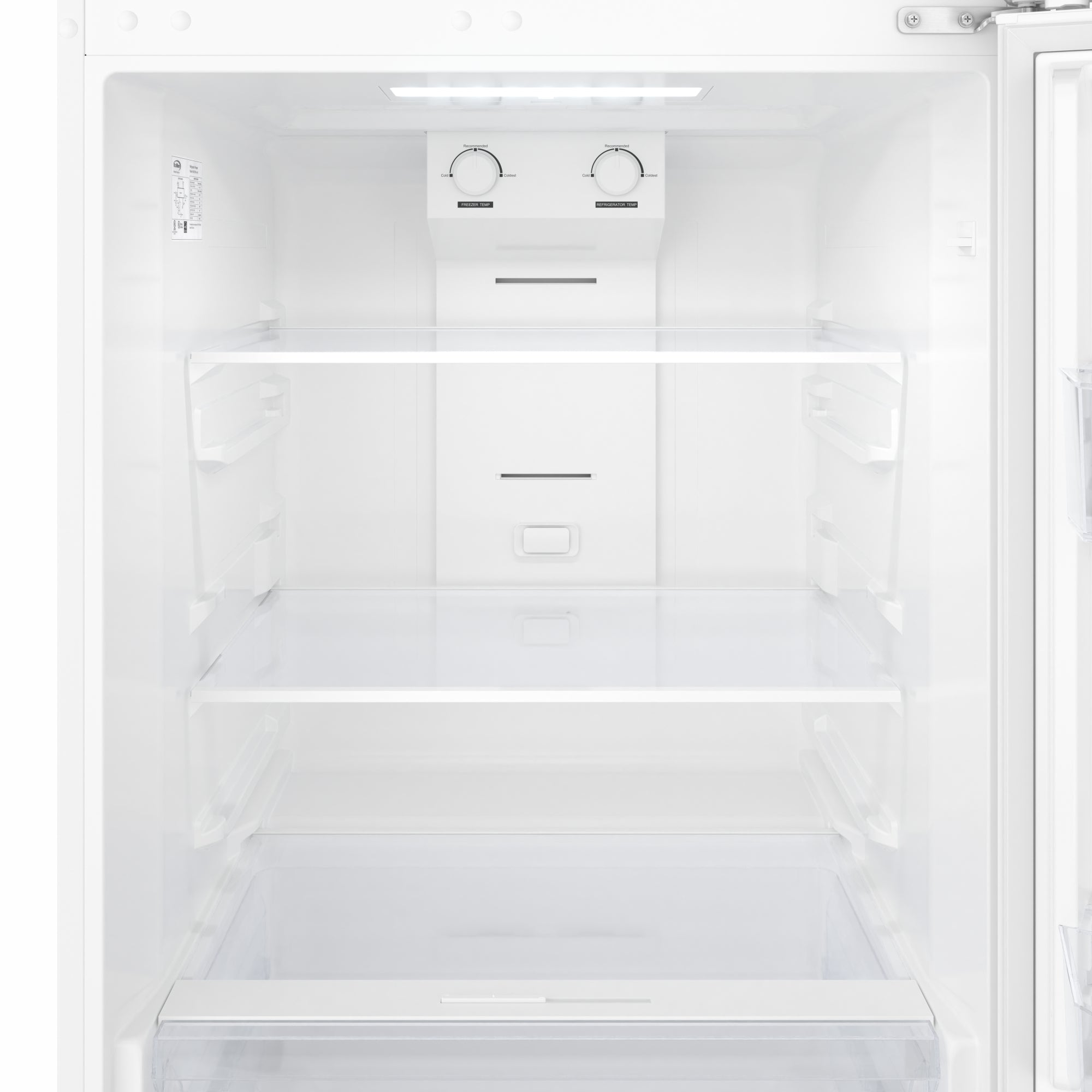 28 In. 14 Cu. Ft. Top-Freezer Residential Refrigerator in White