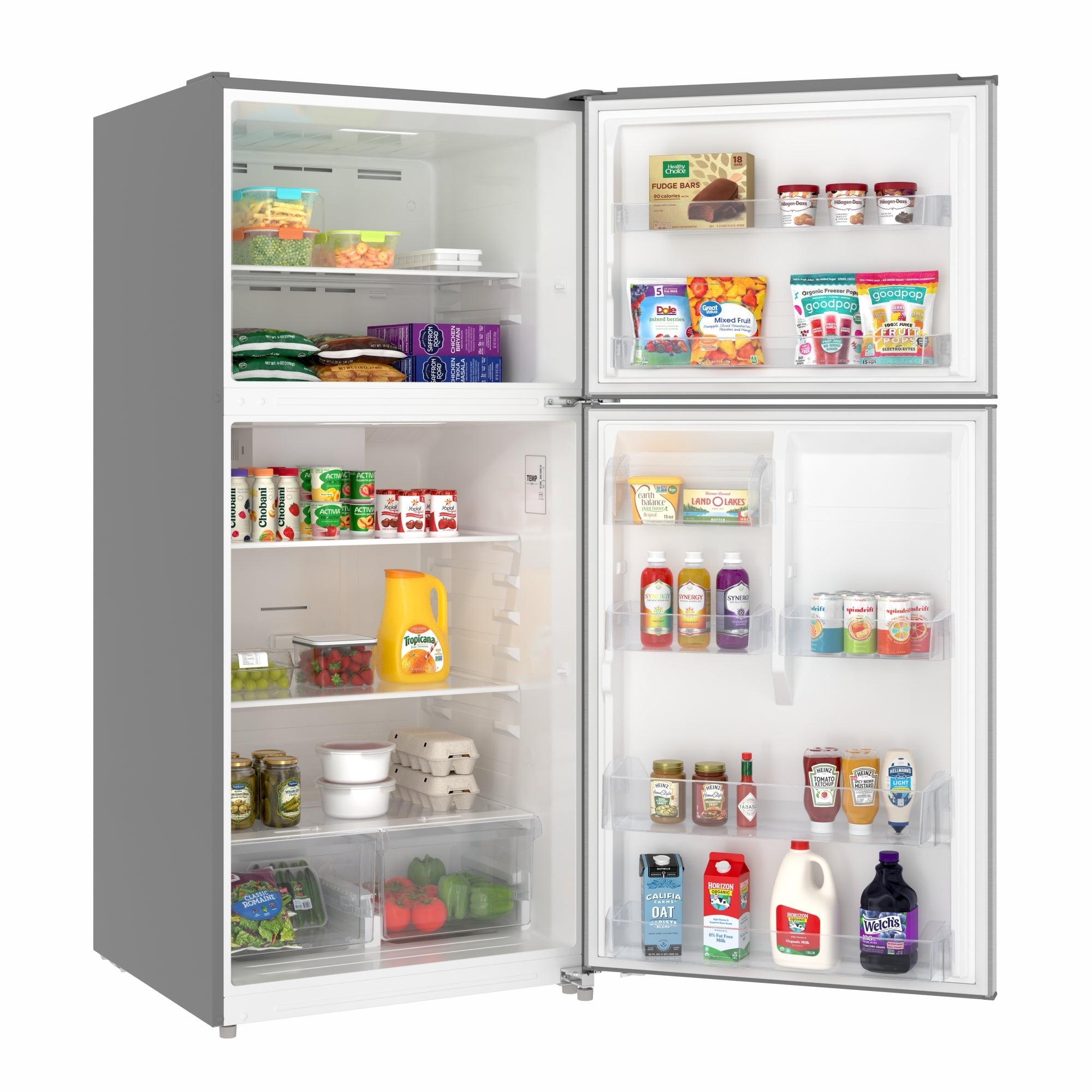30 In. 18 Cu. Ft. Top-Freezer Residential Refrigerator in Stainless Steel