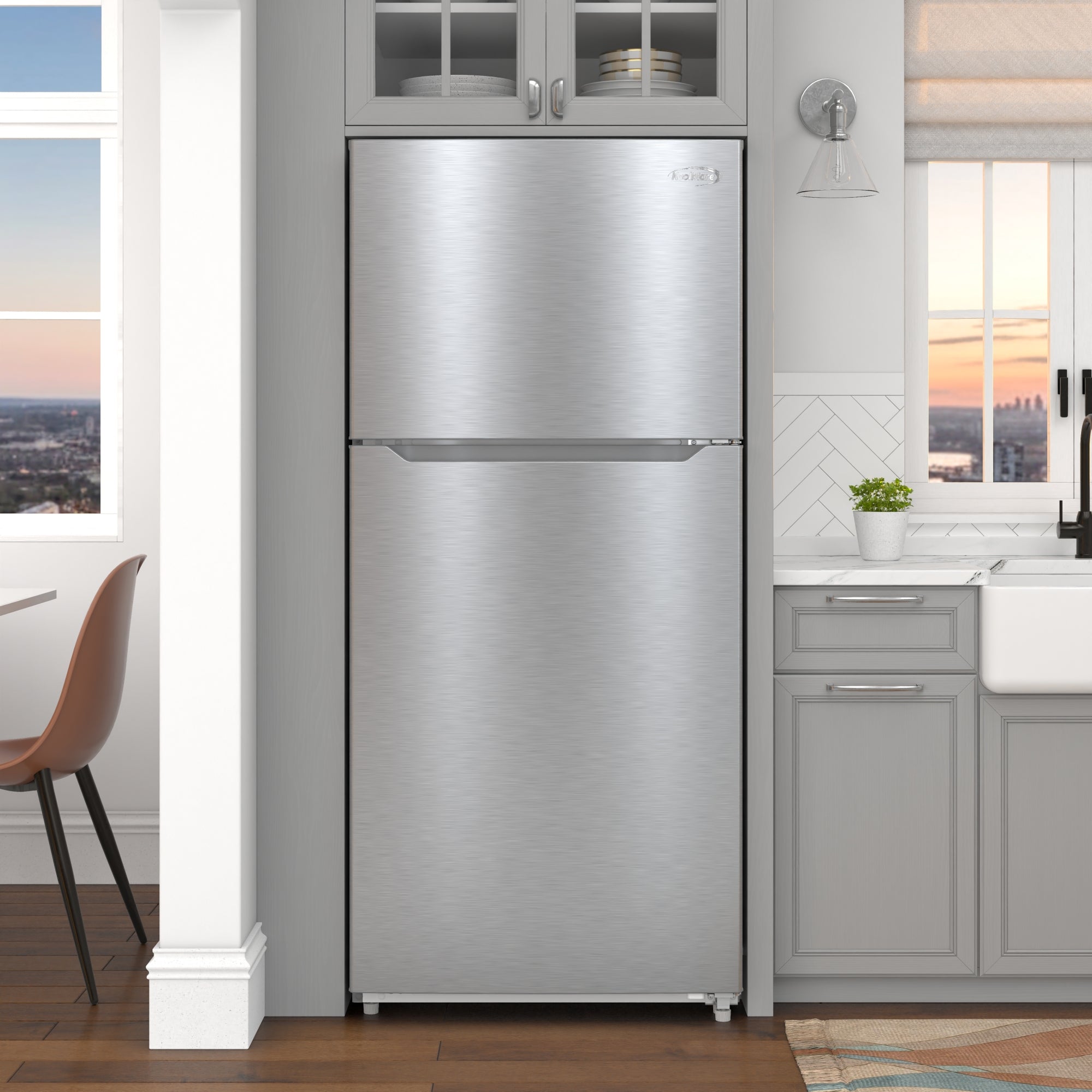 30 In. 18 Cu. Ft. Top-Freezer Residential Refrigerator in Stainless Steel