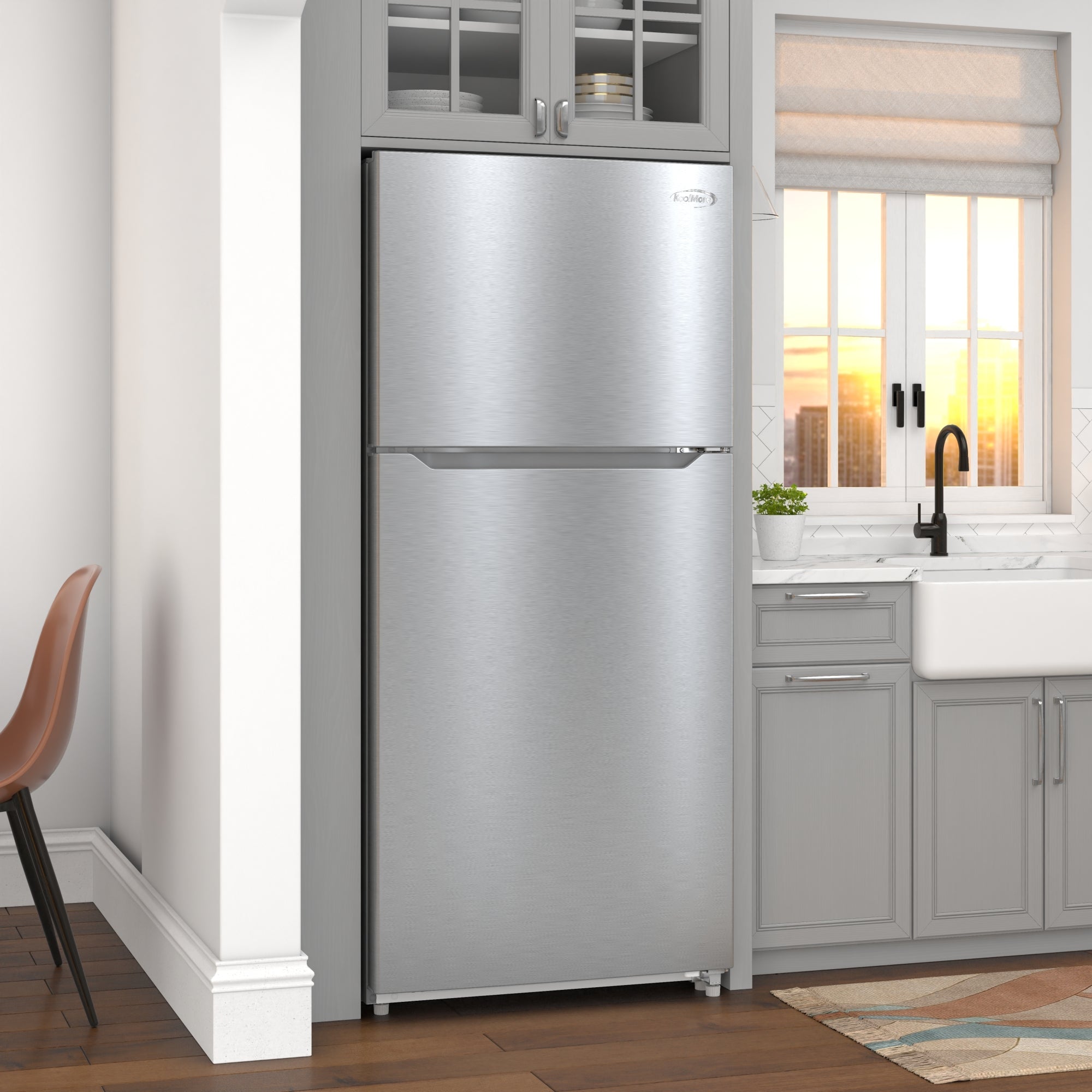 30 In. 18 Cu. Ft. Top-Freezer Residential Refrigerator in Stainless Steel