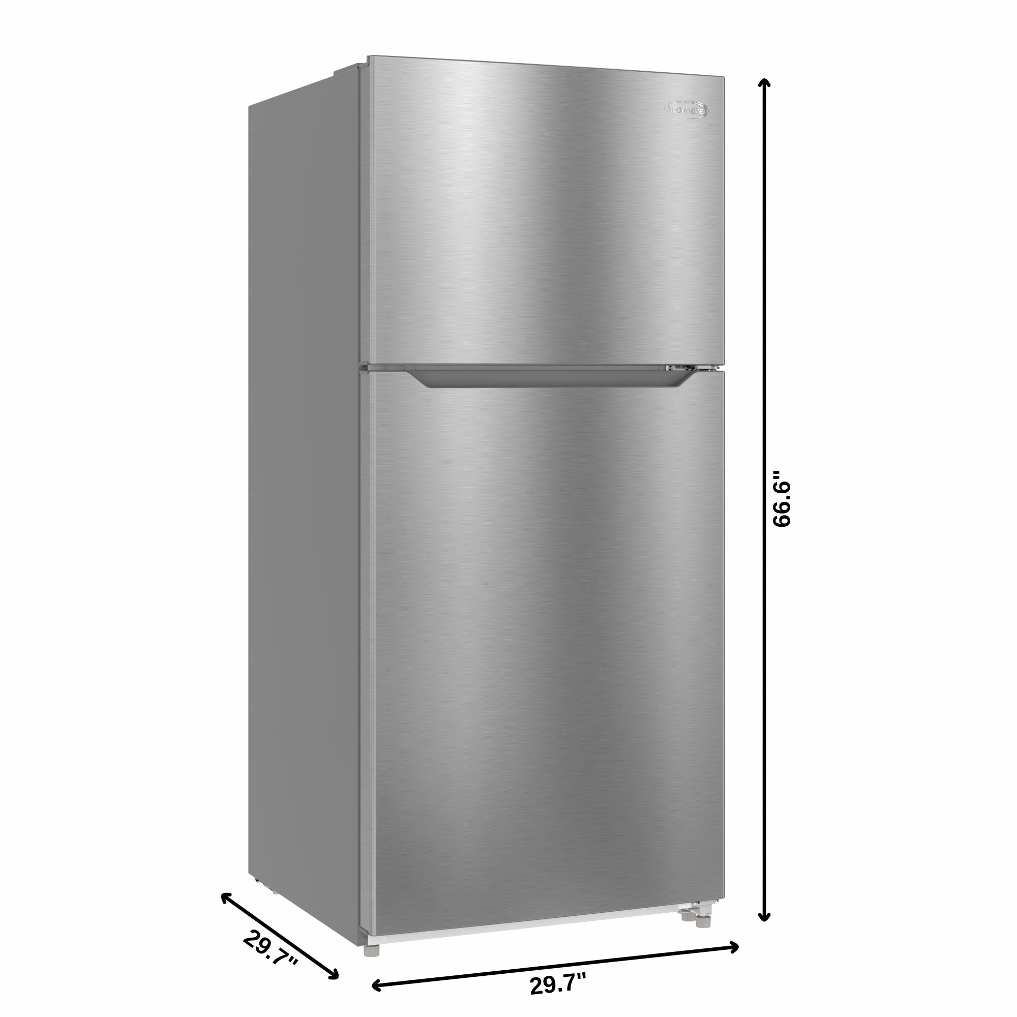 30 In. 18 Cu. Ft. Top-Freezer Residential Refrigerator in Stainless Steel