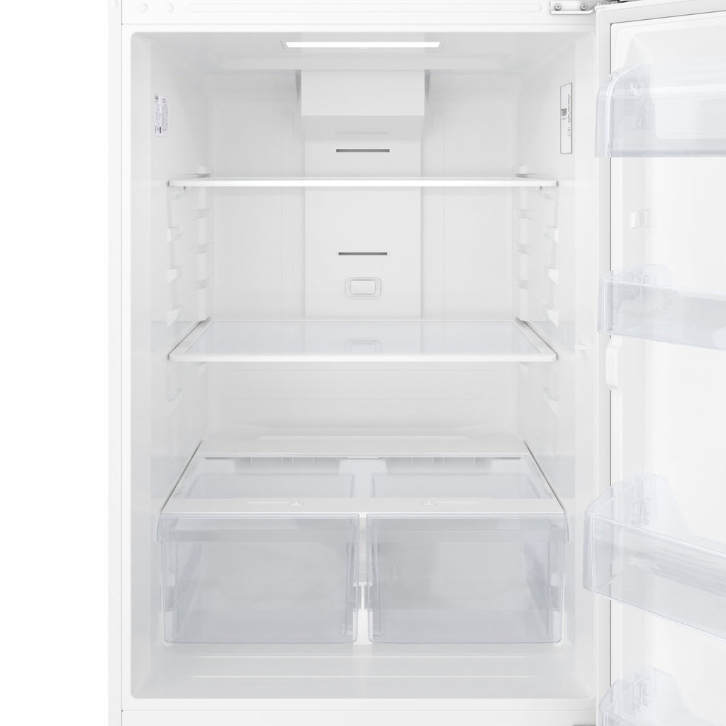 30 In. 18 Cu. Ft. Top-Freezer Residential Refrigerator in White