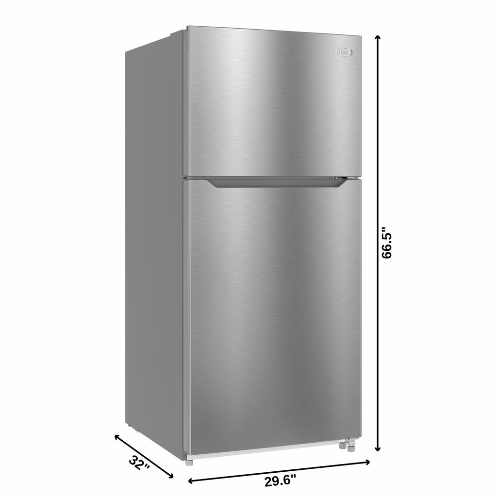 30 In. 20 Cu. Ft. Top-Freezer Residential Refrigerator in Stainless Steel