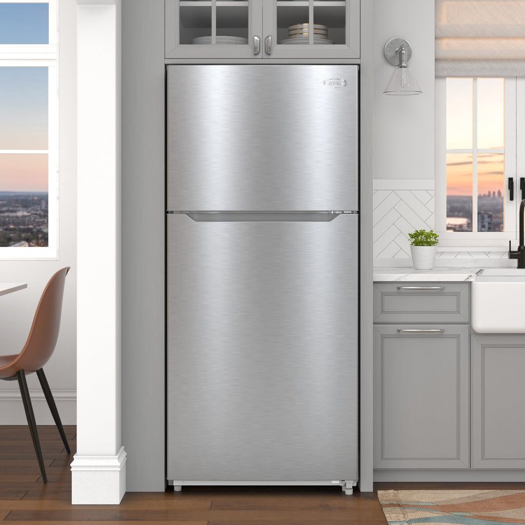 30 In. 20 Cu. Ft. Top-Freezer Residential Refrigerator in Stainless Steel