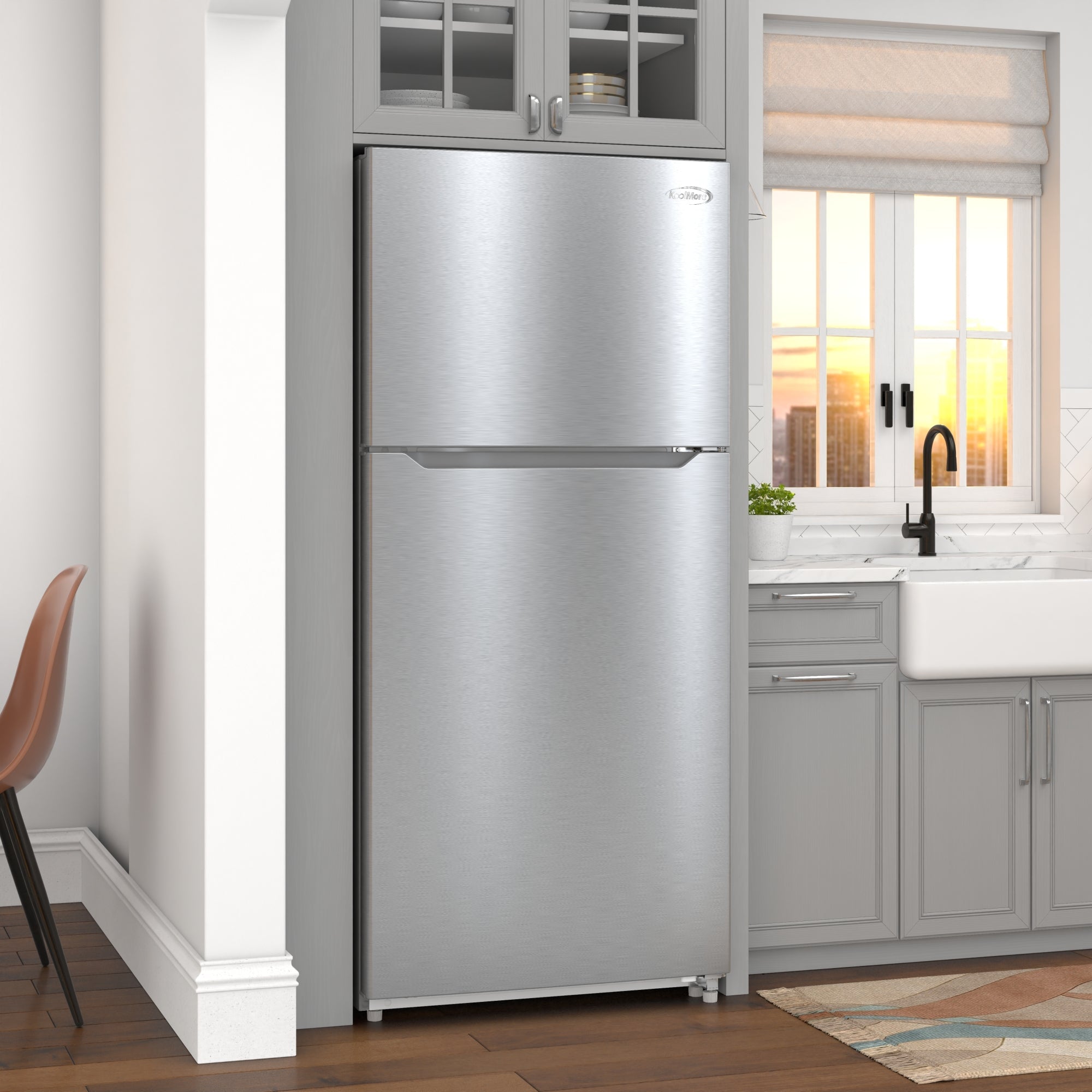 30 In. 20 Cu. Ft. Top-Freezer Residential Refrigerator in Stainless Steel