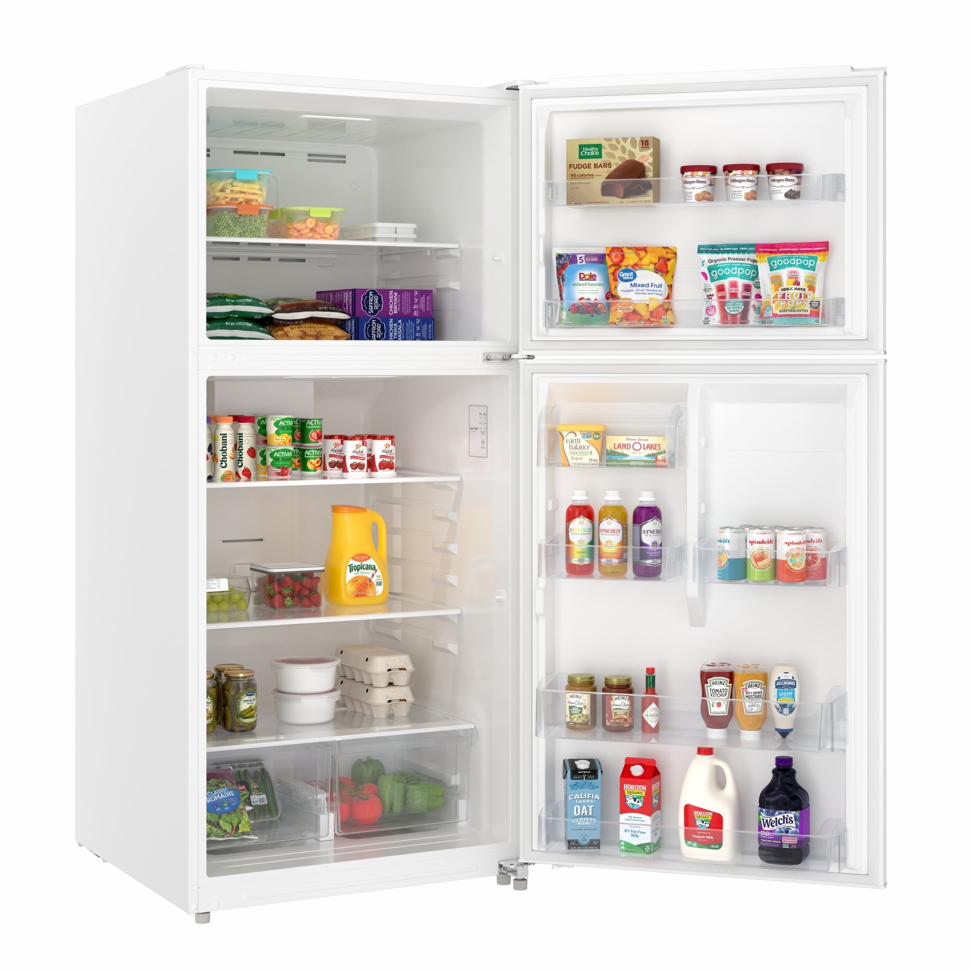 30 In. 20 Cu. Ft. Top-Freezer Residential Refrigerator in White
