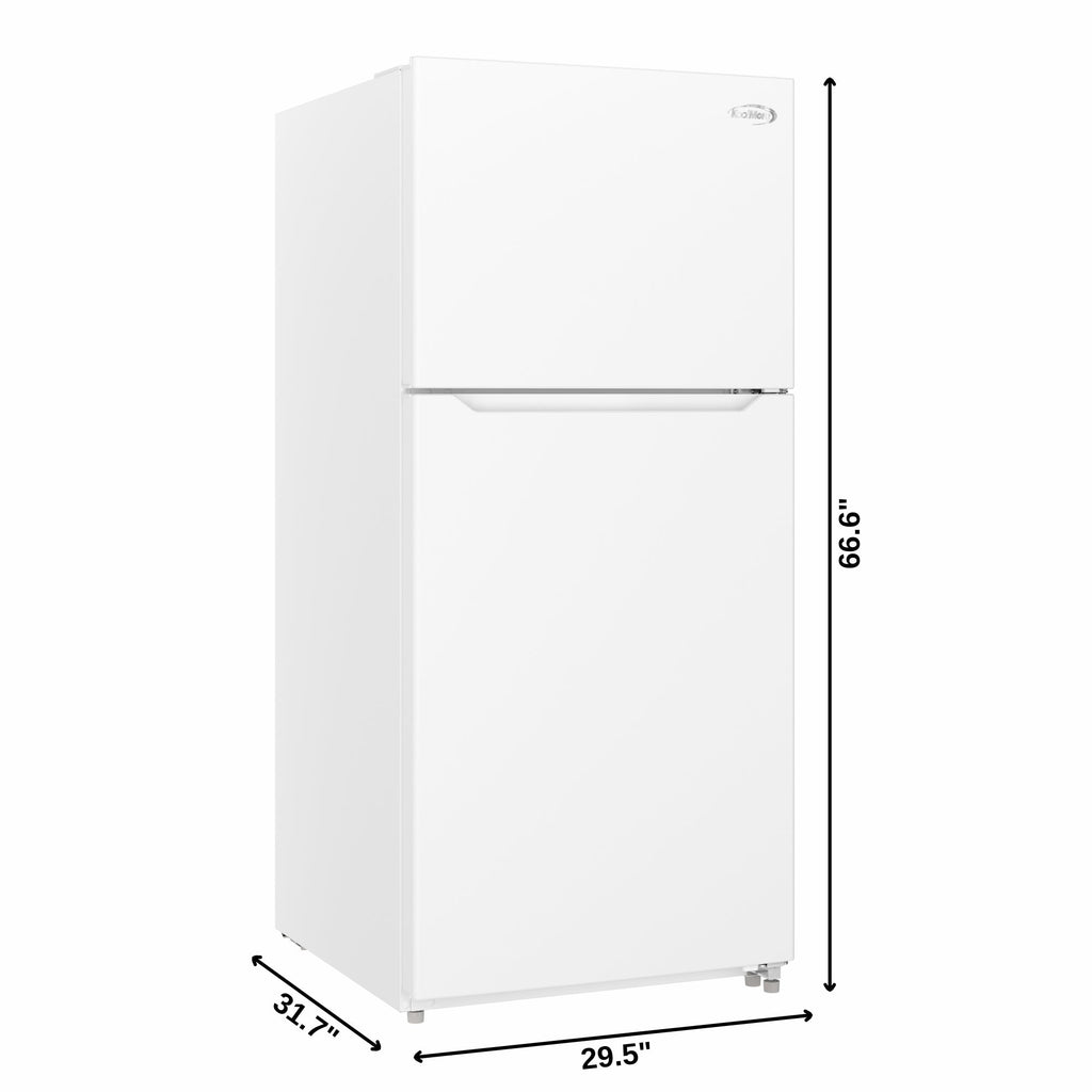 30 In. 20 Cu. Ft. Top-Freezer Residential Refrigerator in White