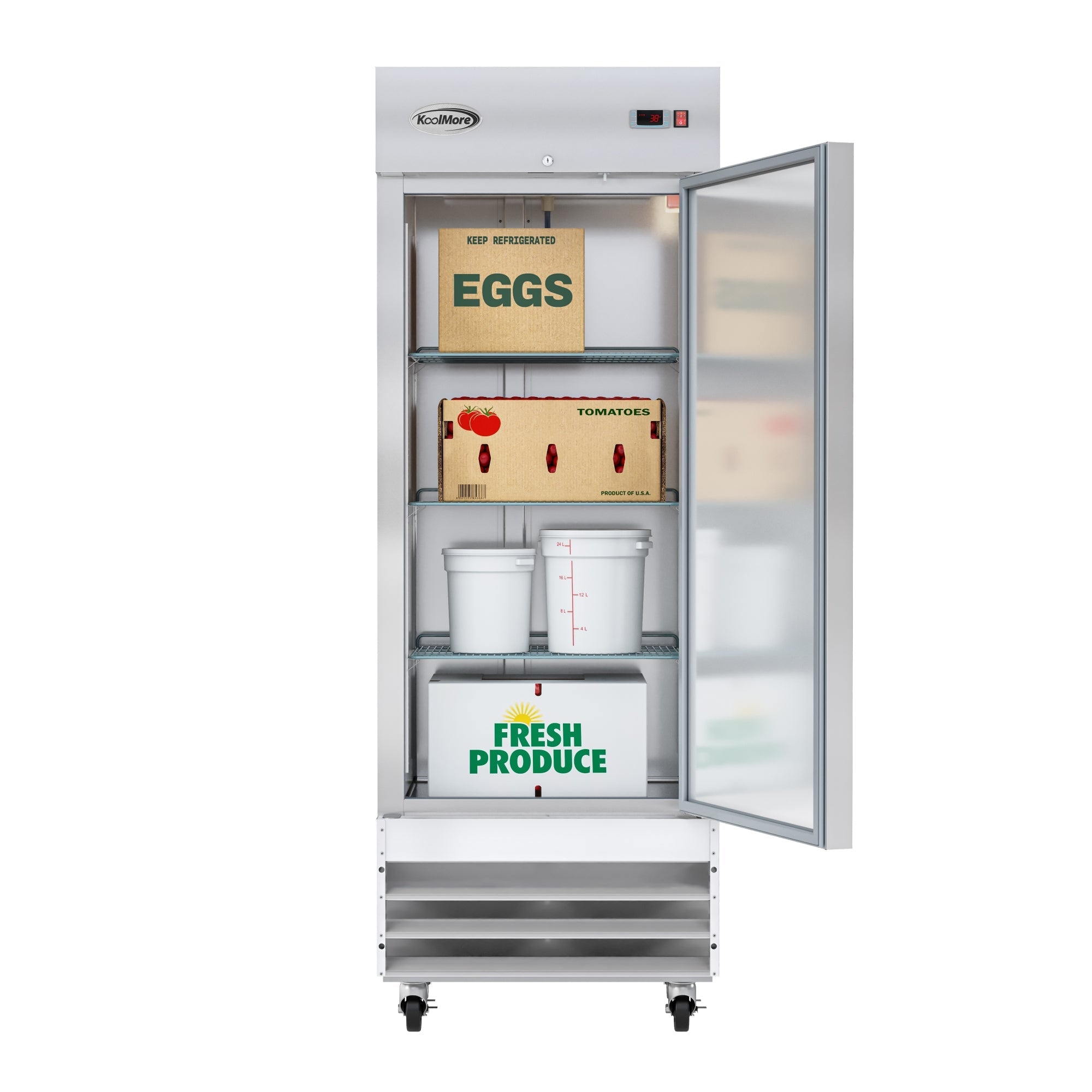 29 in. One-Door Reach-In Refrigerator - 15.5 Cu Ft.
