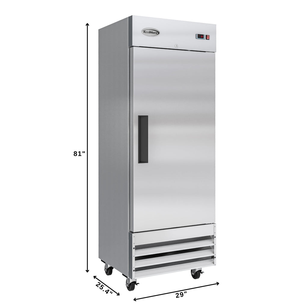 29 in. One-Door Reach-In Refrigerator - 15.5 Cu Ft.