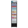 17 in. Slim Commercial Merchandiser Refrigerator 7 Cu. Ft. in Black, ETL Listed