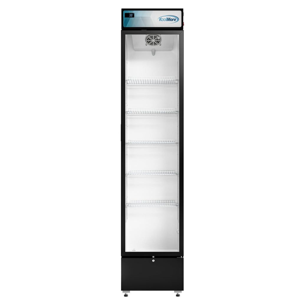17 in. Slim Commercial Merchandiser Refrigerator 7 Cu. Ft. in Black, ETL Listed