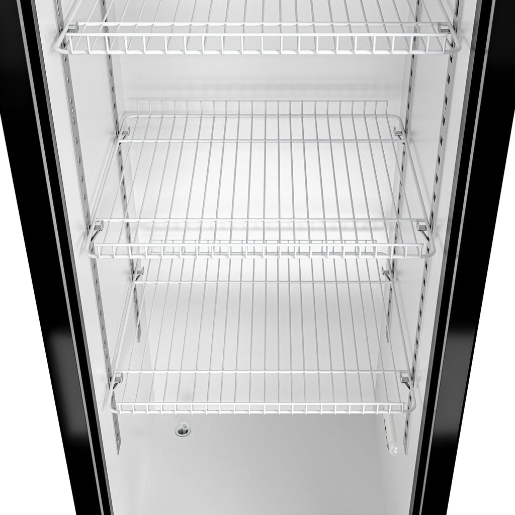 17 in. Slim Commercial Merchandiser Refrigerator 7 Cu. Ft. in Black, ETL Listed