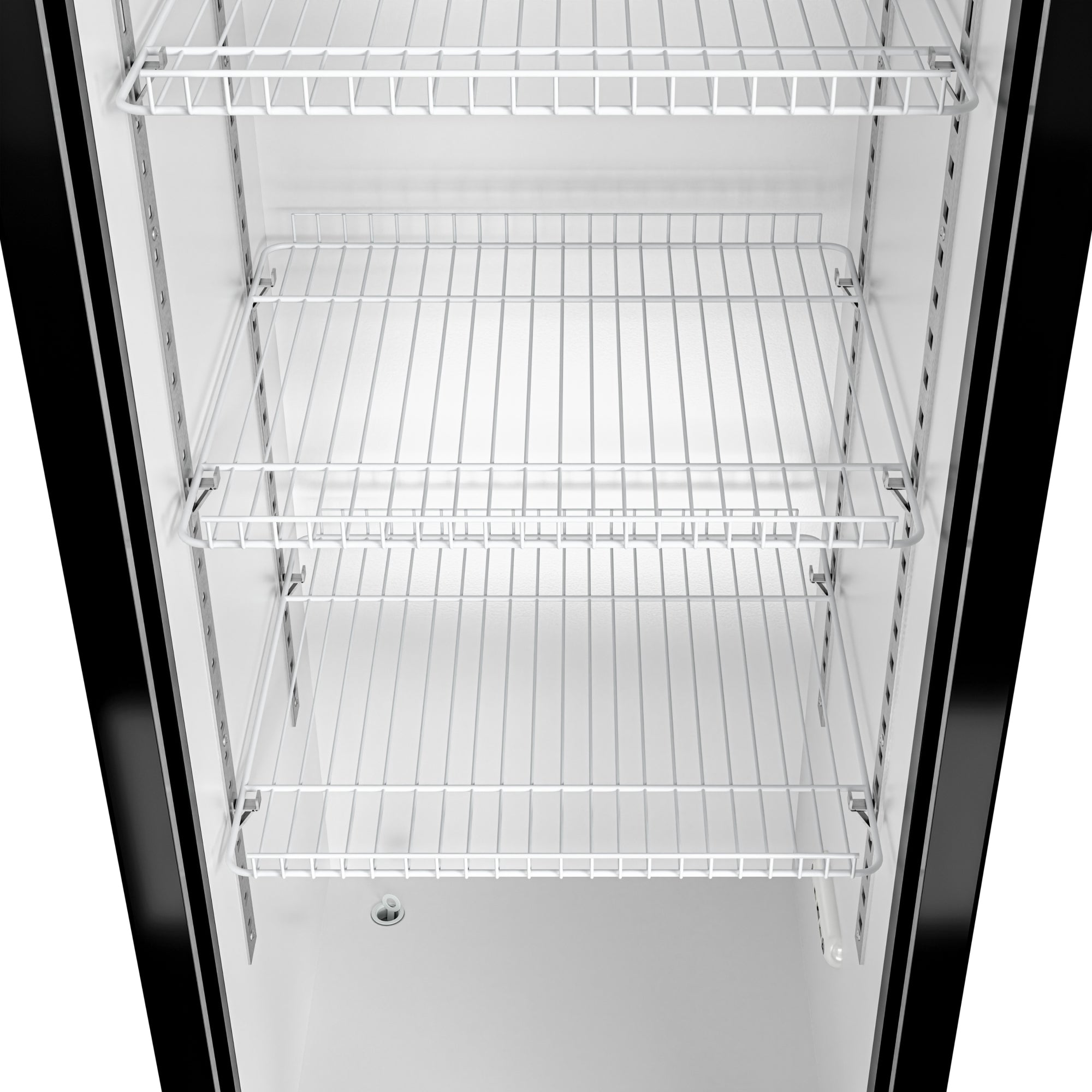 17 in. Slim Commercial Merchandiser Refrigerator 7 Cu. Ft. in Black, ETL Listed