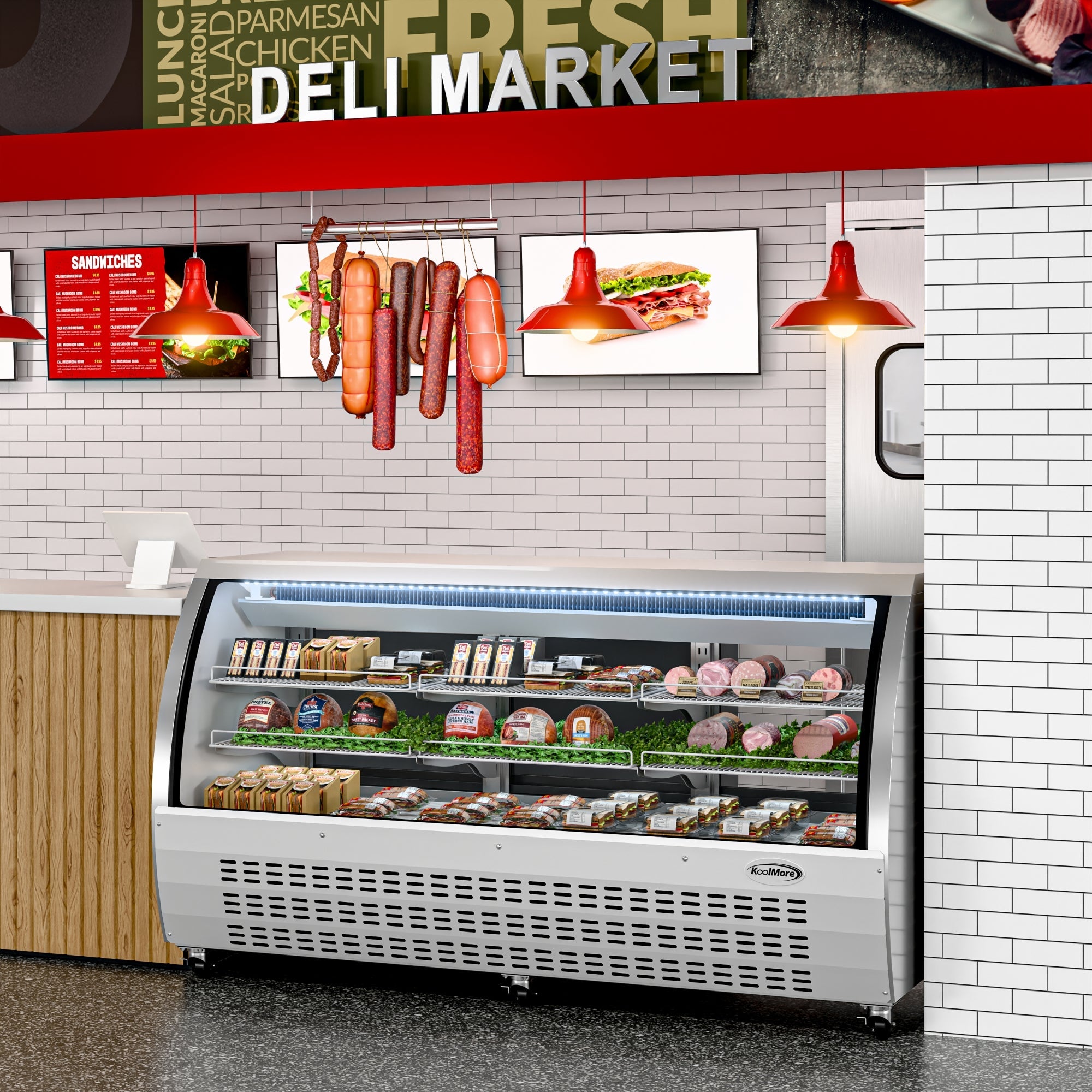 82 in. Deli Display Refrigerator - 32 Cu Ft.