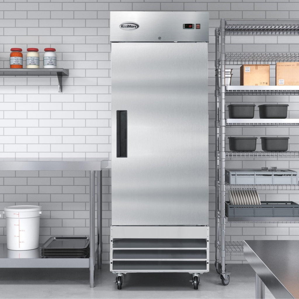 29 in. One Door Commercial Reach-in Refrigerator, 23 cu. ft. in Stainless-Steel