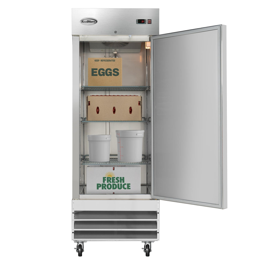 29 in. One Door Commercial Reach-in Refrigerator, 23 cu. ft. in Stainless-Steel