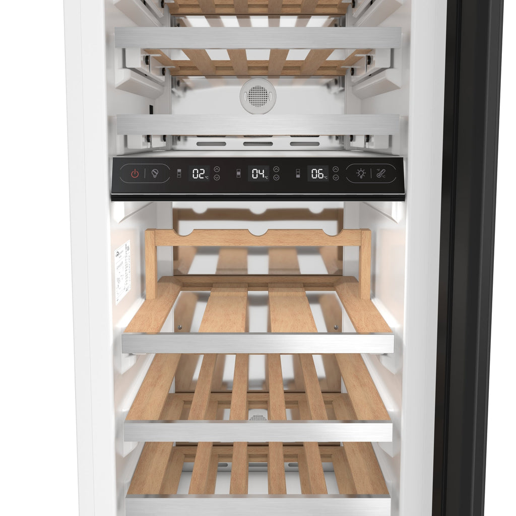 KoolMore Reserve 18 in. 68-Bottle Panel Ready Column Wine Cooler Refrigerator with 14 Wooden Shelves, ETL Listed, Energy Star