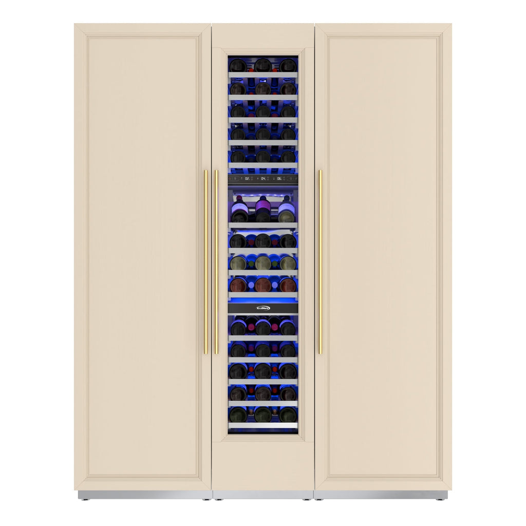 KoolMore Reserve Panel Ready  Column 24 in. Refrigerator, 18 in. Wine Cooler and 24 in. Freezer Combo with Water and Ice Dispenser, ETL Listed, Energy Star