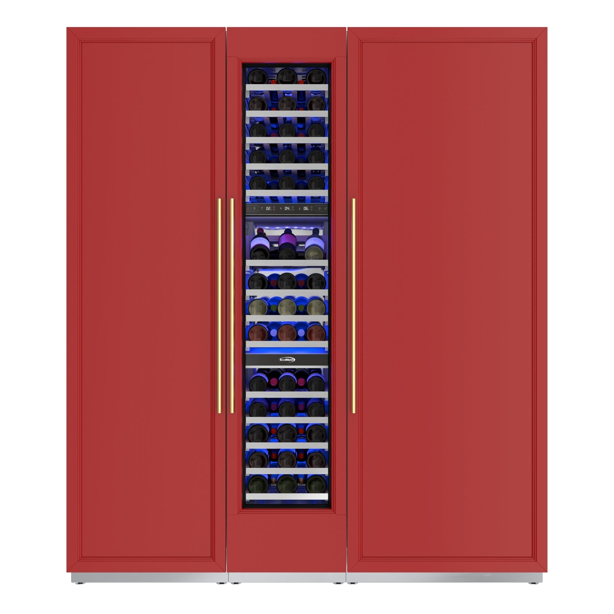 KoolMore Reserve Panel Ready  Column 30 in. Refrigerator, 18 in. Wine Cooler and 24 in. Freezer Combo, Frost Free, Water and Ice Dispenser, ETL Listed, Energy Star