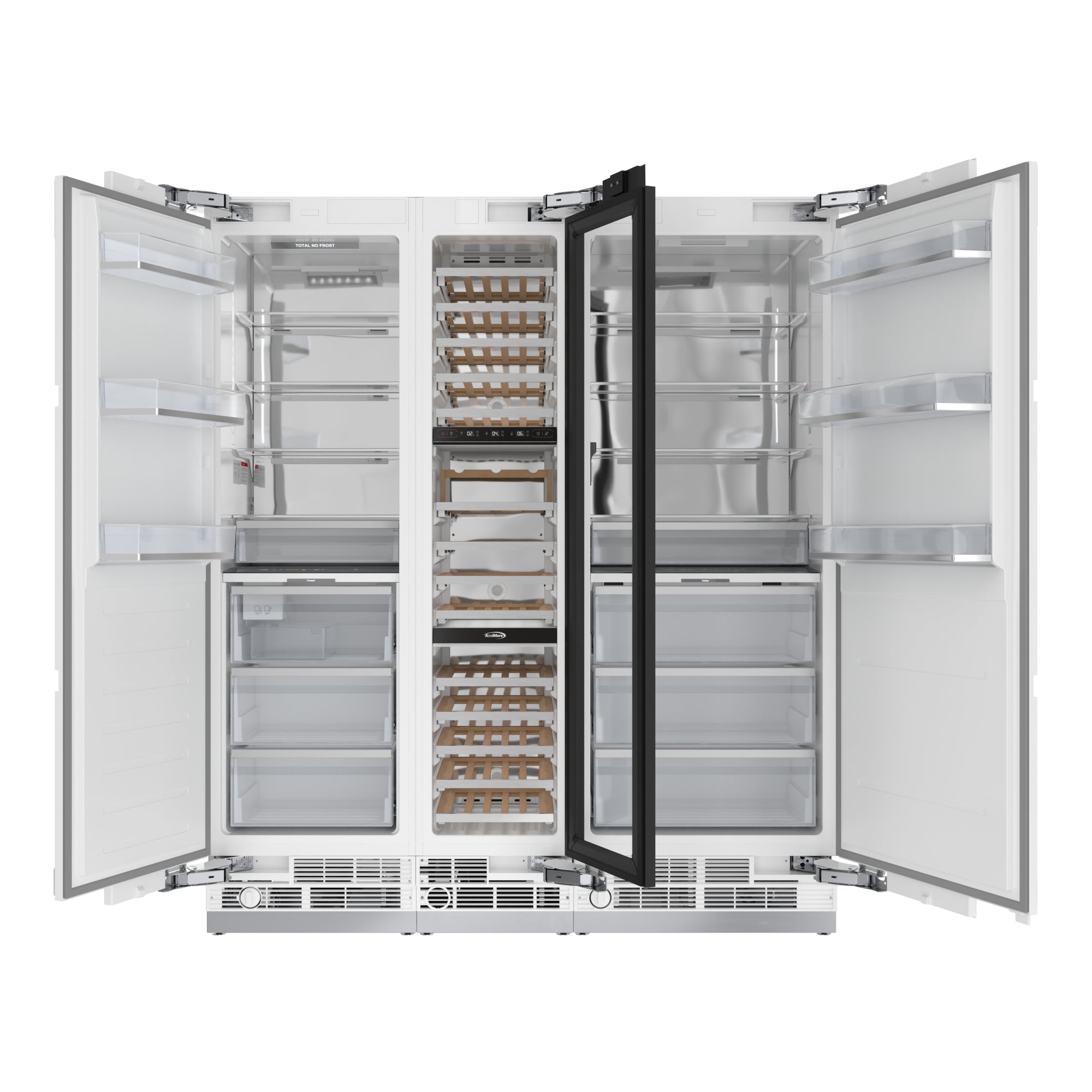 KoolMore Reserve Panel Ready  Column 30 in. Refrigerator, 18 in. Wine Cooler and 24 in. Freezer Combo, Frost Free, Water and Ice Dispenser, ETL Listed, Energy Star